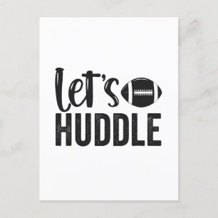 Postal De Invitación Huddle Gracioso deporte de rugby de fútbol