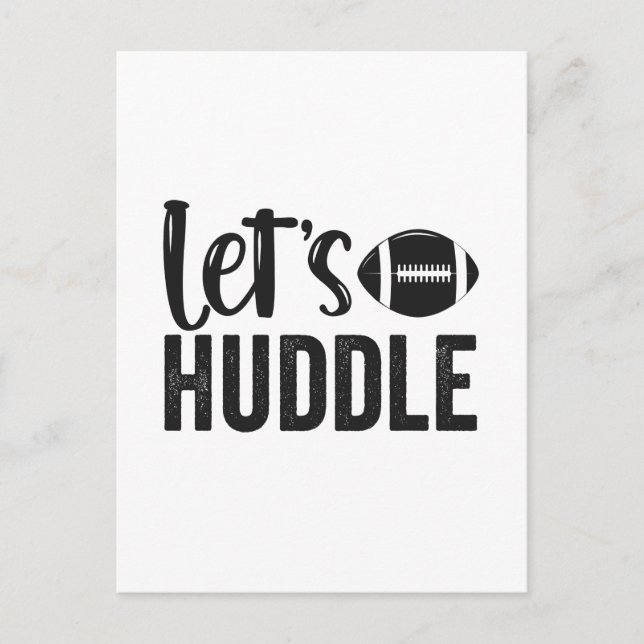 Postal De Invitación Huddle Gracioso deporte de rugby de fútbol (Anverso)