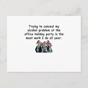 Postal De Invitación Humor de fiesta de vacaciones de Office