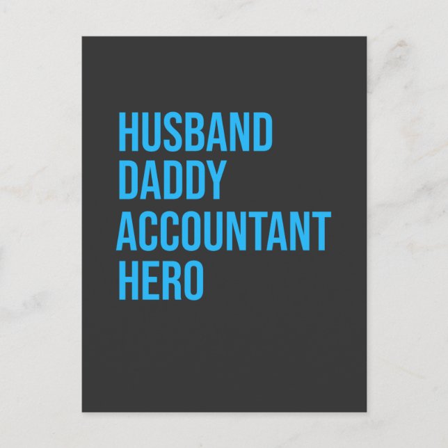 Postal De Invitación Husband Daddy Accountant (Anverso)