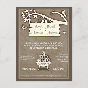 Postal De Invitación I Do   Barbacoa   Compromiso Viejo