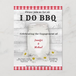 Postal De Invitación I Do   BBQ   Compromiso
