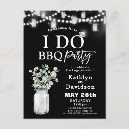 Postal De Invitación I DO Engagement Eucalyptus Greenery BBQ Fiesta