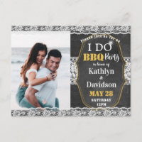 I DO Engagement Foto Elegante Chalkboard BBQ