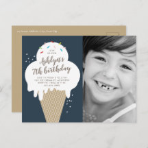 Ice Cream Cone Photo Kids Fiesta de cumpleaños