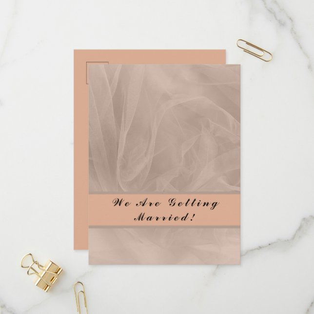 Postal De Invitación Impresión texturizada de tela rosa (Anverso/Reverso In Situ)