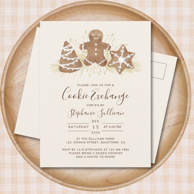 Postal De Invitación Intercambio de Galletas de Navidad  (Subido por el creador)