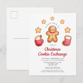 Postal De Invitación Intercambio de Galletas de Navidad Hombre de Jengi