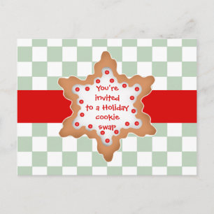 Postal De Invitación Intercambio de la galleta del día de fiesta