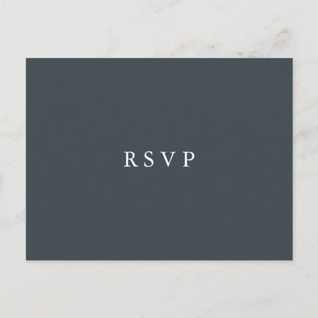 Postal De Invitación Invierno místico | Boda floral RSVP COMAL CHOICE (Anverso)
