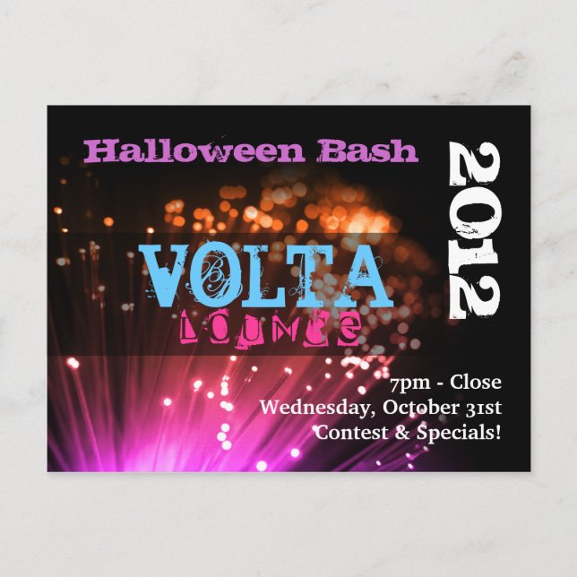 Postal De Invitación Invitación/volante a la Bash de Halloween para pic (Anverso)