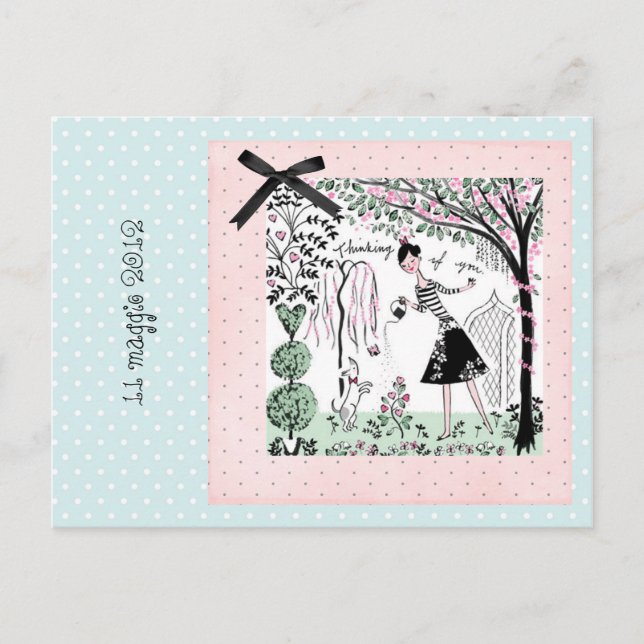 Postal De Invitación invitar a una fiesta de cumpleaños (Anverso)