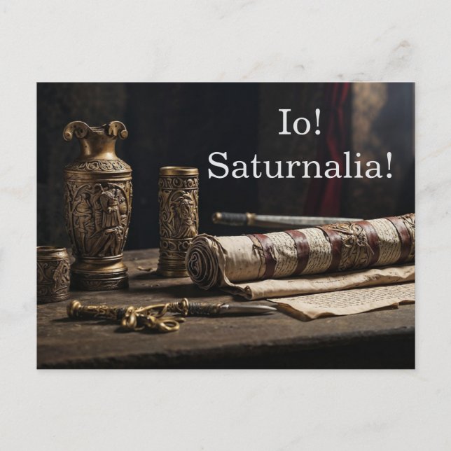 Postal De Invitación Io! Saturnalia! (Anverso)