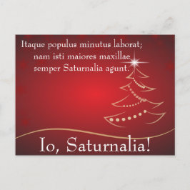 Postal De Invitación Io Saturnalia Cita de Petronius