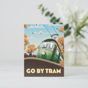 Postal De Invitación Ir en tranvía