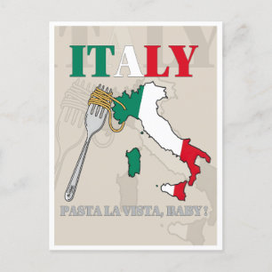 POSTAL DE INVITACIÓN ¡ITALIA PASTA LA VISTA, BEBÉ!