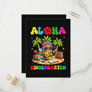Postal De Invitación Jardín de infancia Aloha Piña Hawái Vuelta al cole