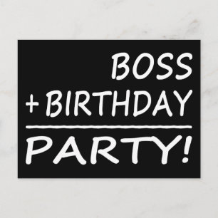 Postal De Invitación Jefe Cumpleaños : Jefe + Cumpleaños = Fiesta