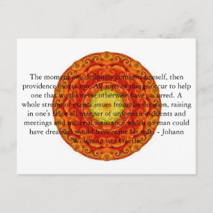 Postal De Invitación Johann Wolfgang von Goethe QUOTATION