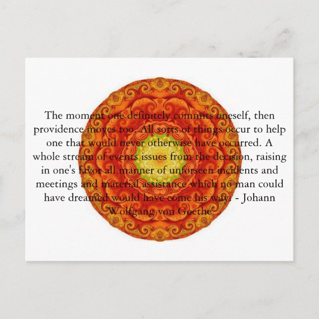 Postal De Invitación Johann Wolfgang von Goethe QUOTATION (Anverso)