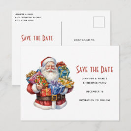 Postal De Invitación Jolly Santa Claus Navidades clásicos salvan la fec