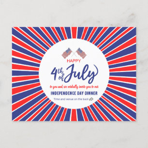 Postal De Invitación Jubileo Patriótico Radiante