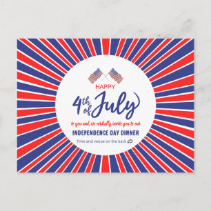 Postal De Invitación Jubileo Patriótico Radiante