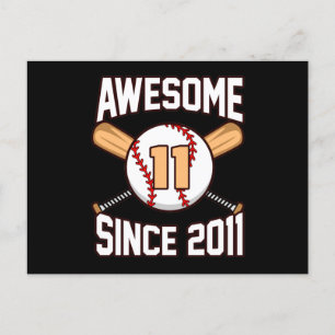 Postal De Invitación Jugador de béisbol increíble cumpleaños 11 Deporte