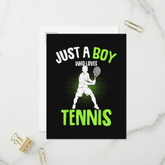 Postal De Invitación Just a Boy who Loves Tennis Player