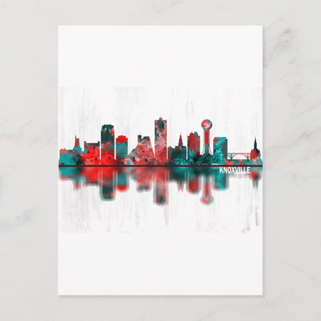 Postal De Invitación Knoxville Tennessee Skyline (Anverso)