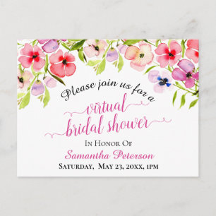 Postal De Invitación La acuarela de primavera da la impresión de una du