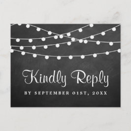 Postal De Invitación La Cadena Se Ilumina En La Colección Boda Chalkboa