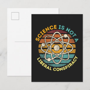 Postal De Invitación La ciencia no es una conspiración liberal