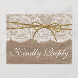 Postal De Invitación La colección de Bodas de doble reverso rustico - R