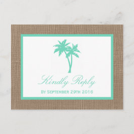 Postal De Invitación La colección de bodas de palmeras tropicales