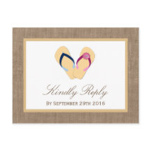 La colección de Bodas Flip-Flop Sand Beach Burlap