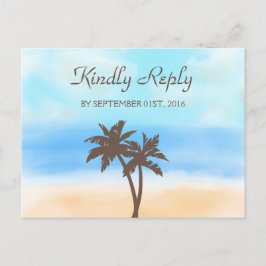 Postal De Invitación La colección de casamientos acuáticos de playa - R