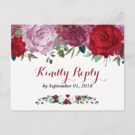 Postal De Invitación La colección romántica de Bodas florales