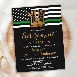 Postal De Invitación La delgada línea verde militar impulsa a Fiesta de