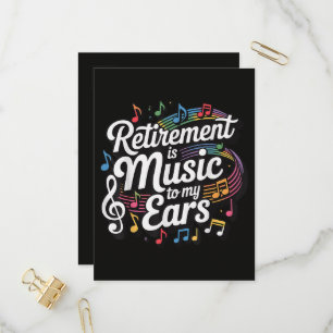 Postal De Invitación La Jubilación Es Música Para Mis Oídos