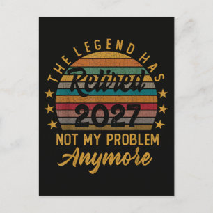 Postal De Invitación La leyenda se retiró 2027 Ya no es mi problema