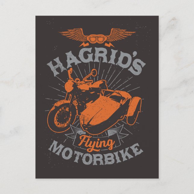 Postal De Invitación La moto voladora de Hagrid (Anverso)