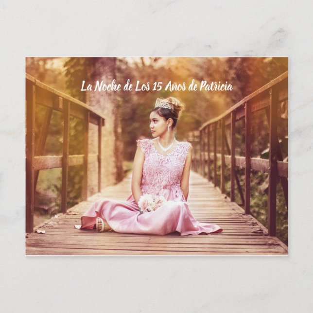 Postal De Invitación La Noche De los Quince (Anverso)