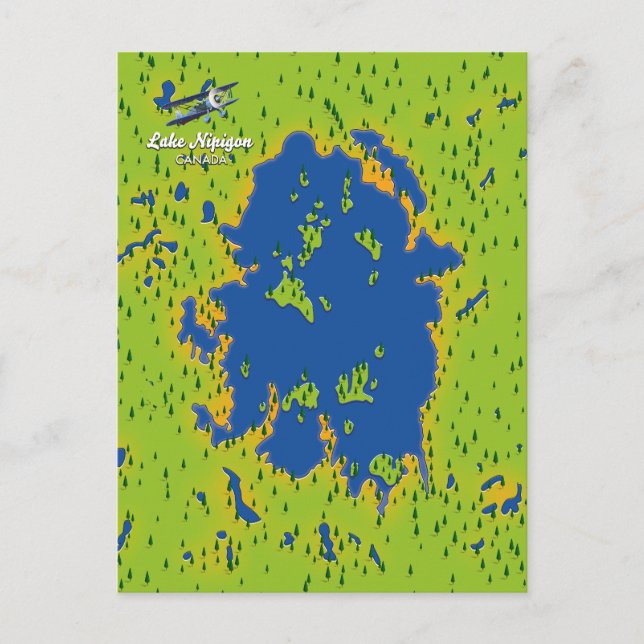 Postal De Invitación Lago Nipigon (Anverso)