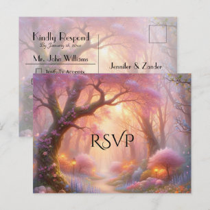 Postal De Invitación Lámpara de jardín romántico pastel para camino de 