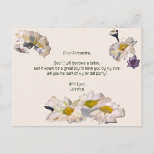 Postal De Invitación Las Flores Pintadas Serán Mi Niña Flor