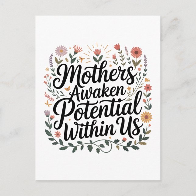 Postal De Invitación Las madres despiertan el potencial dentro de nosot (Anverso)