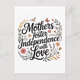 Postal De Invitación Las madres fomentan la independencia con amor
