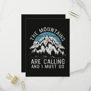 Postal De Invitación Las montañas están llamando y debo ir