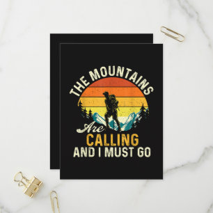 Postal De Invitación Las montañas están llamando y debo ir